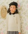 子供服 女の子 襟付き さくらんぼ Tシャツ オフホワイト(11) モデル画像1