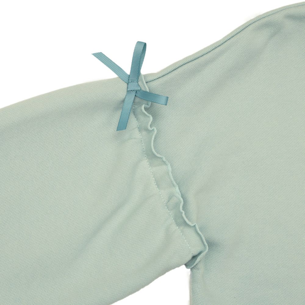 子供服 女の子 ラインストーン 音符 トレーナー グリーン(08) デザインポイント2