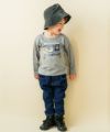 ベビー服 男の子 ウォッシュ加工 デニムニット パンツ ネイビー(06) モデル画像3