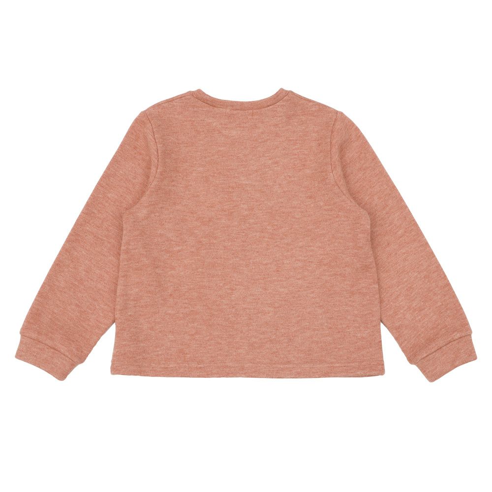 子供服 女の子 リボン＆ハートモチーフ 長袖 Tシャツ オレンジ(07) 背面