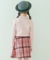 子供服 女の子 飾りボタン　チェック柄　スカート ピンク(02) モデル画像11