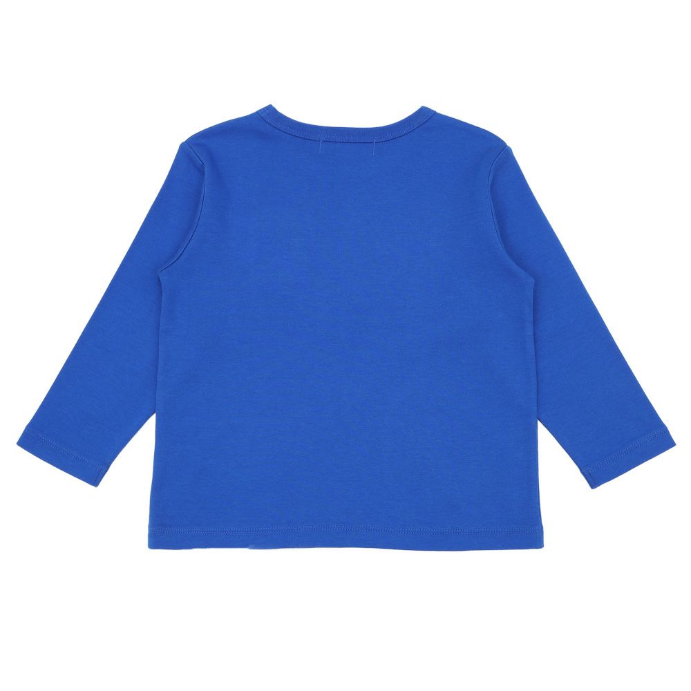 ベビー服 男の子 綿100％ 電車＆トンネル 長袖Tシャツ ブルー(61) 背面
