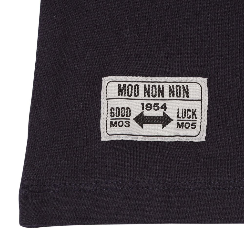 ベビー服 男の子 綿100％ 電車＆トンネル 長袖Tシャツ ネイビー(06) デザインポイント2