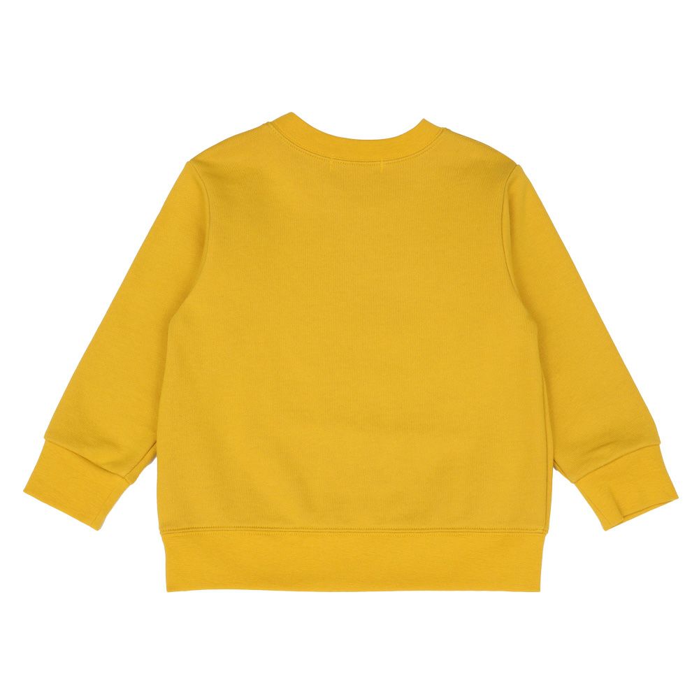 ベビー服 男の子 子ども 子ども服 キッズ 裏毛 アップリケ 車 恐竜 イエロー(04) 背面