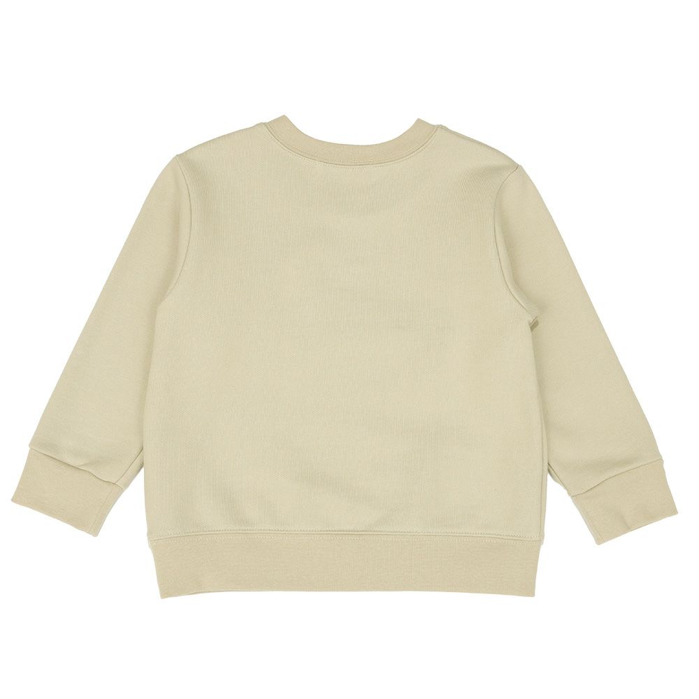 ベビー服 男の子 子ども 子ども服 キッズ 裏毛 アップリケ 車 恐竜 ベージュ(51) 背面