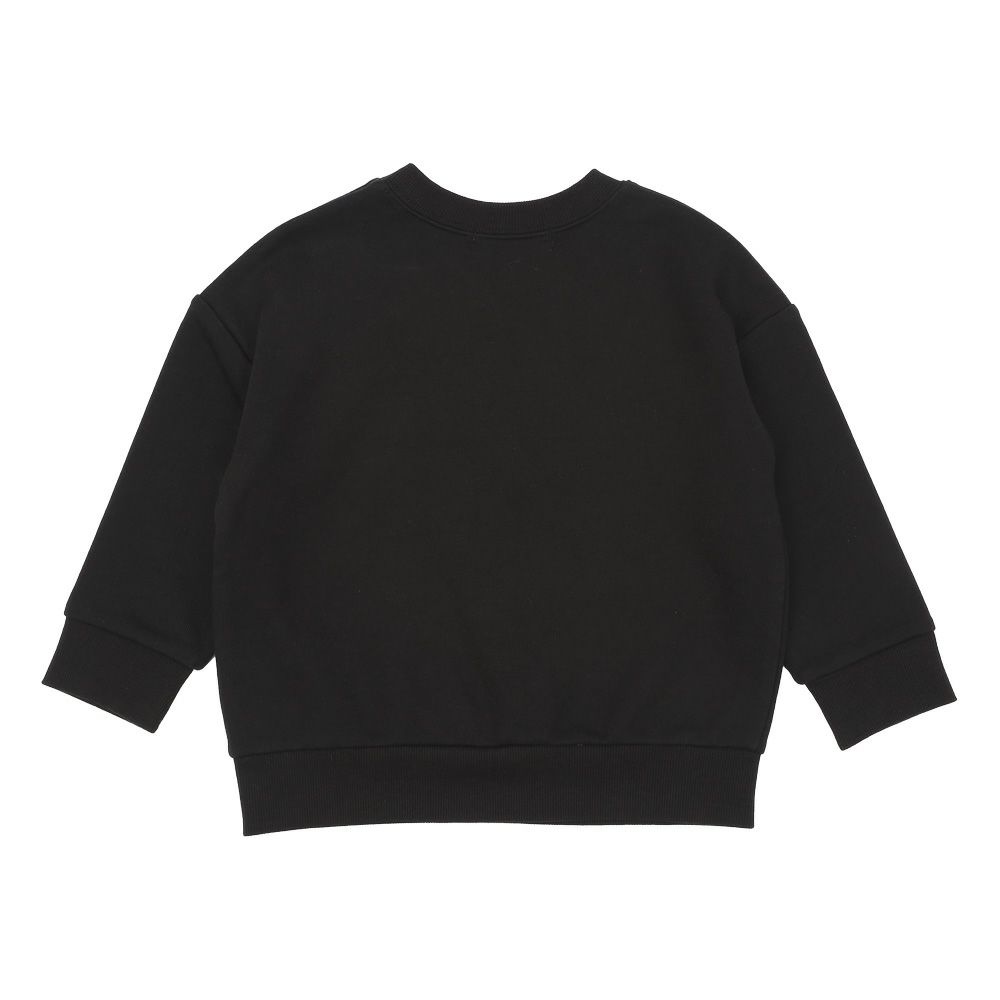 ベビー服 男の子 恐竜モチーフ アップリケ 裏毛トレーナー ブラック(00) 背面