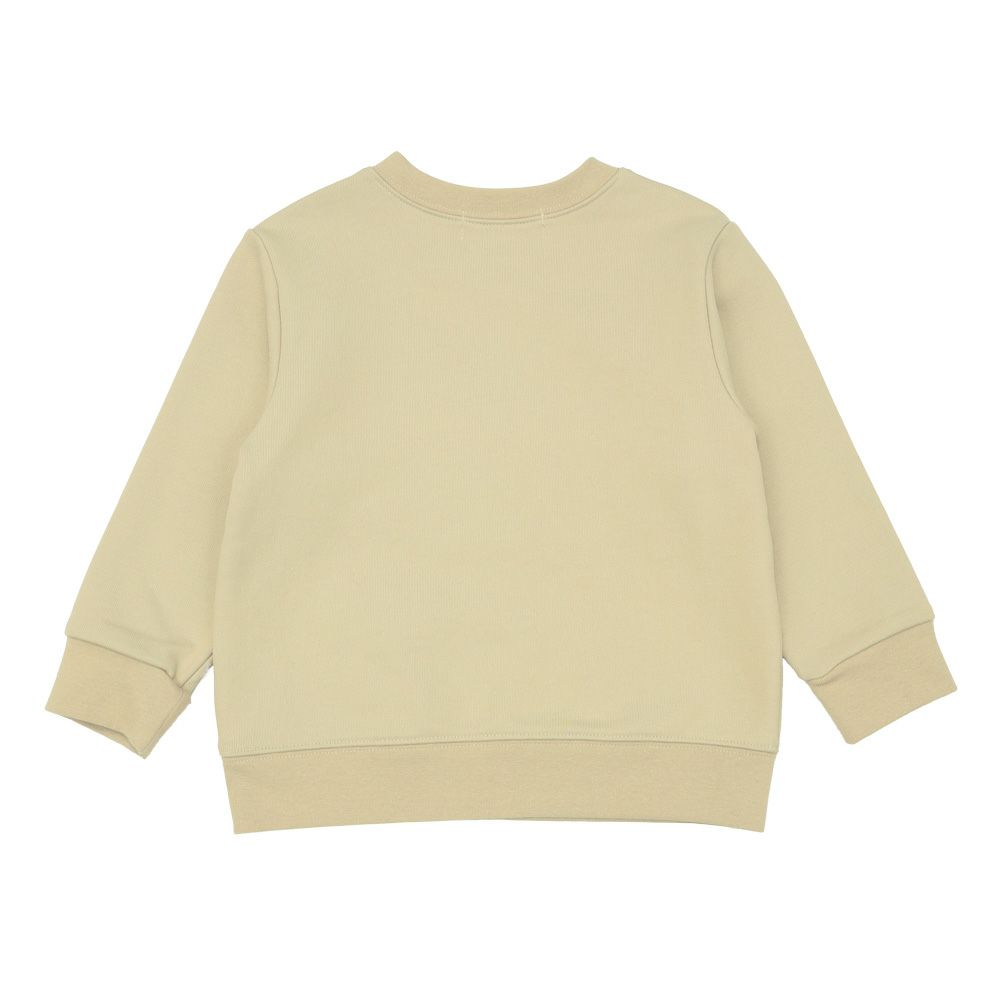 ベビー服 男の子 車 ロゴ刺繍 裏毛トレーナー ベージュ(51) 背面