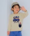 ベビー服 男の子 車 ロゴ刺繍 裏毛トレーナー ベージュ(51) モデル画像1