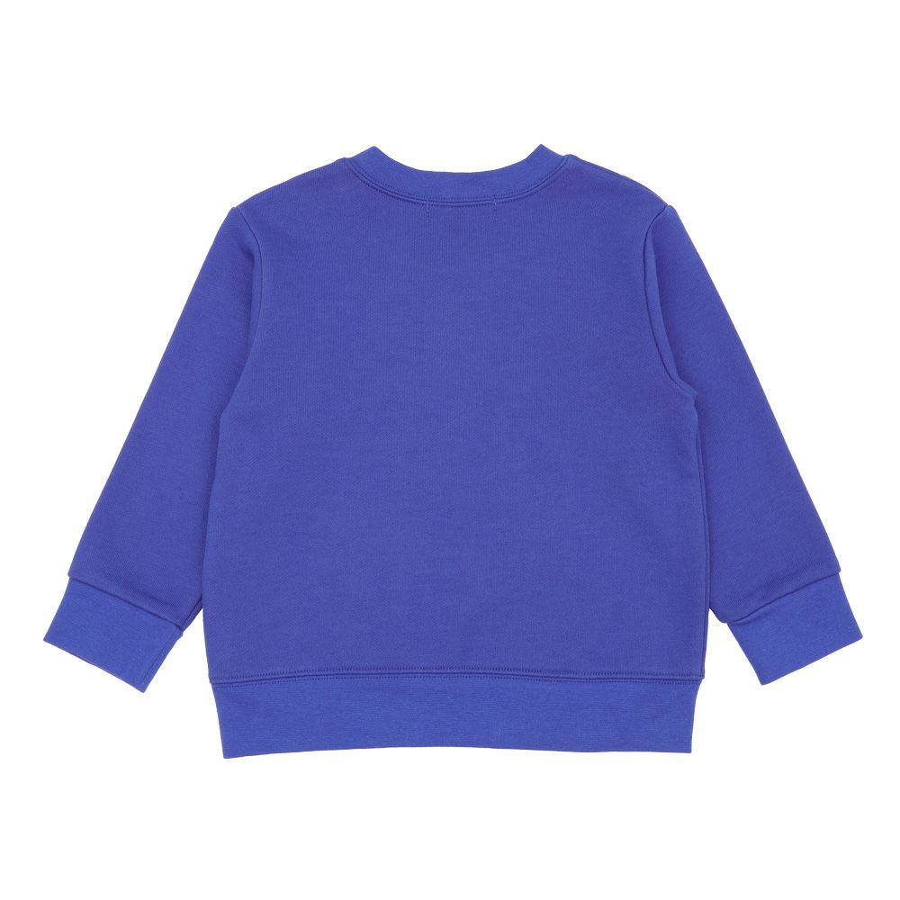 ベビー服 男の子 車 ロゴ刺繍 裏毛トレーナー ブルー(61) 背面