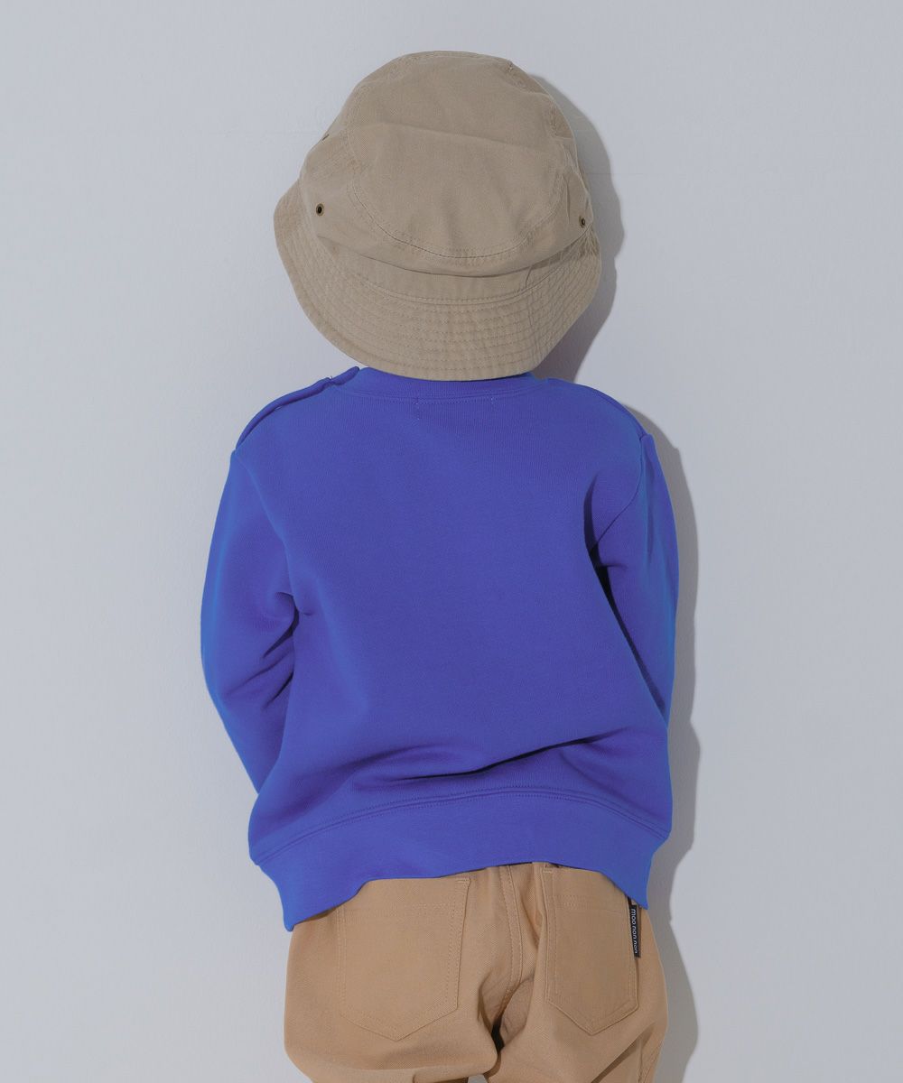 ベビー服 男の子 車 ロゴ刺繍 裏毛トレーナー ブルー(61) モデル画像2