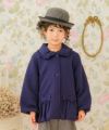 ベビー服 女の子 リボン＆キルティング ジャケットコート ネイビー(06) モデル画像1