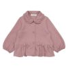 ベビー服 女の子 リボン＆キルティング ジャケットコート ピンク(02) 正面