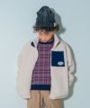 ベビー服 男の子 ロゴ＆ポケット付き ボア ジップアップ ジャケット