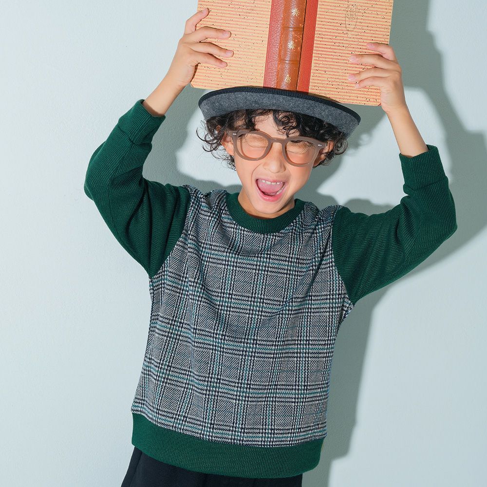 ベビー服 男の子 こども服 キッズ チェック リブ プルオーバー