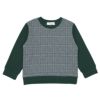 ベビー服 男の子 チェック バイカラー 長袖トップス グリーン(08) 正面