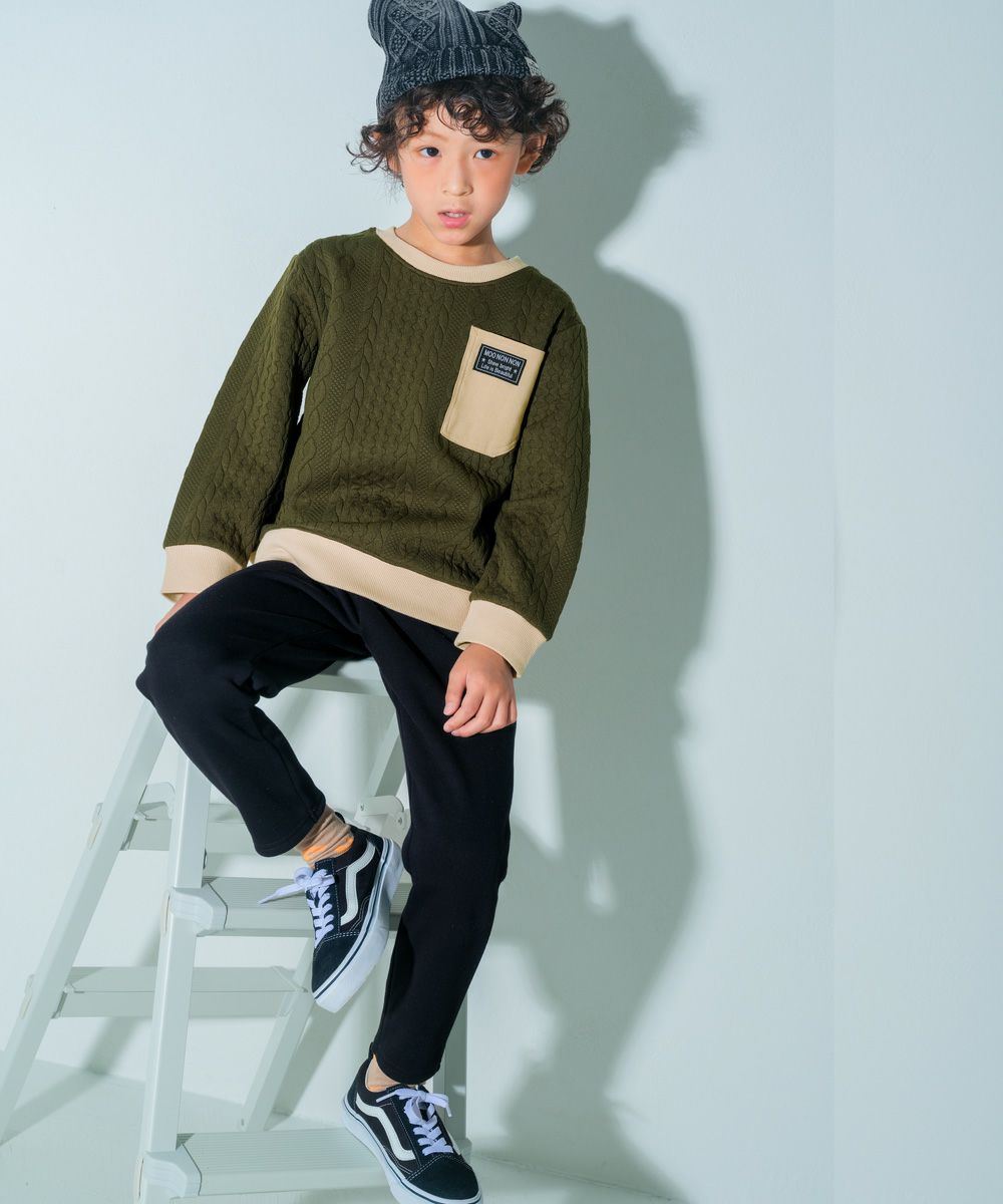 トップス im._momomo ニット風 アラン模様 長袖トップス｜ベビー・子供服 通販 moononnon