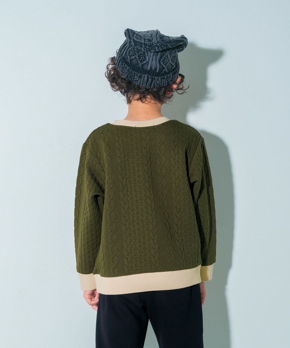 ニット風 アラン模様 長袖トップス｜ベビー・子供服 通販 moononnon