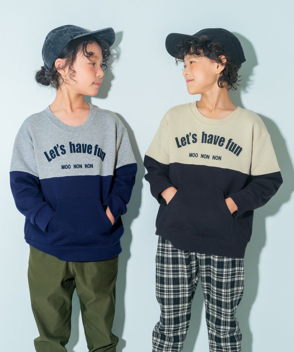 子供服 男の子 カンガルーポケット 裏毛トレーナー 杢ｸﾞﾚｰ(92) モデル画像4