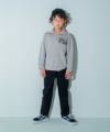 子供服 男の子 ロゴ刺繍 ハーフジップ 裏毛トレーナー 杢ｸﾞﾚｰ(92) モデル画像4