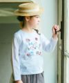 子供服 女の子 五線譜 刺繍 ＆ 小物 モチーフ 長袖Tシャツ