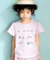 ベビー服 女の子 イルカ 魚 貝殻 マリン Tシャツ ピンク(02)モデル画像