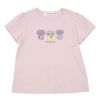 ベビー服 女の子 バックリボンつき ジャム瓶 Tシャツ ピンク(02) 正面