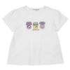 ベビー服 女の子 バックリボンつき ジャム瓶 Tシャツ オフホワイト(11) 正面