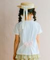 ベビー服 女の子 バックリボンつき ジャム瓶 Tシャツ オフホワイト(11) モデル画像全身