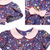 ベビー服 女の子 日本製 リバティプリント使用  スイーツ ワンピース パープル(91) デザインポイント2