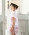 ベビー服 女の子 綿100% 小花柄 フリル キュロットパンツ ピンク(02) モデル画像6
