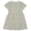 ベビー服 女の子 綿100％ 小花柄 ボタン開き ワンピース ブルー(61) 背面