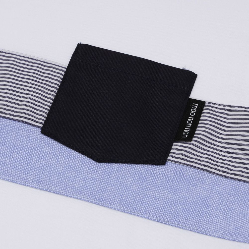 子供服 男の子 ポケット付き 異素材切替え 長袖 Tシャツ オフホワイト(11) デザインポイント1