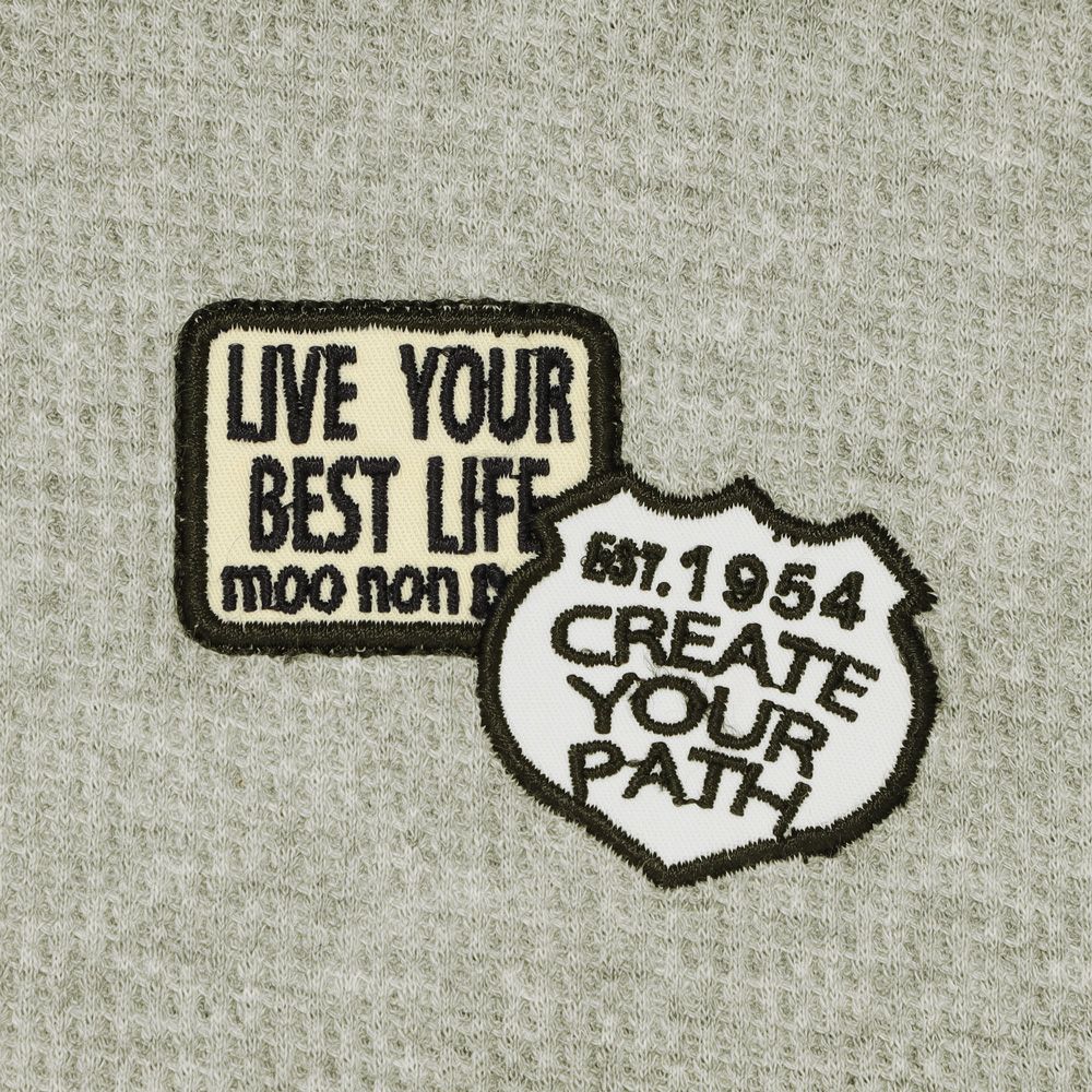 ベビー服 男の子 ワッフル生地カーディガン 杢ｸﾞﾚｰ(92) デザインポイント2