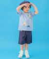 ベビー服 男の子 チェック柄 ポケット パンツ ネイビー(06) モデル画像1