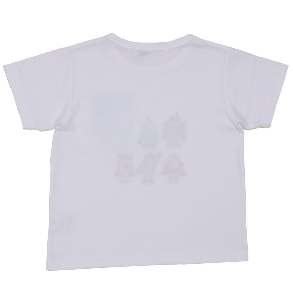 ベビー服 男の子 綿100％ ロボット 刺繍 半袖 Tシャツ オフホワイト(11) 背面