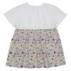 ベビー服 女の子 綿100％ 小花柄 重ね着風 Tシャツ パープル(91) 背面