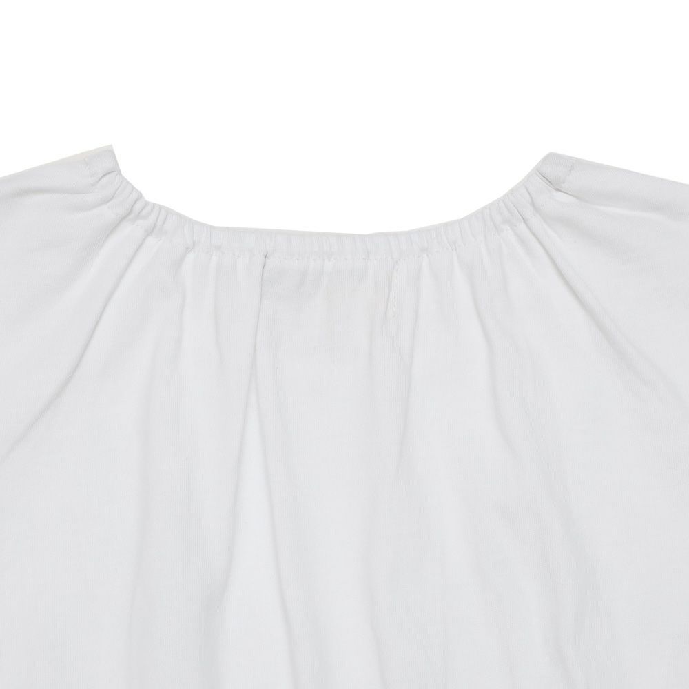 ベビー服 女の子 綿100％ 小花柄 重ね着風 Tシャツ パープル(91) デザインポイント2