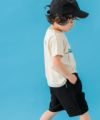 ベビー服 男の子 綿100％ 電車 アップリケ ＆ 山 モチーフ Tシャツ ベージュ(51) モデル画像1