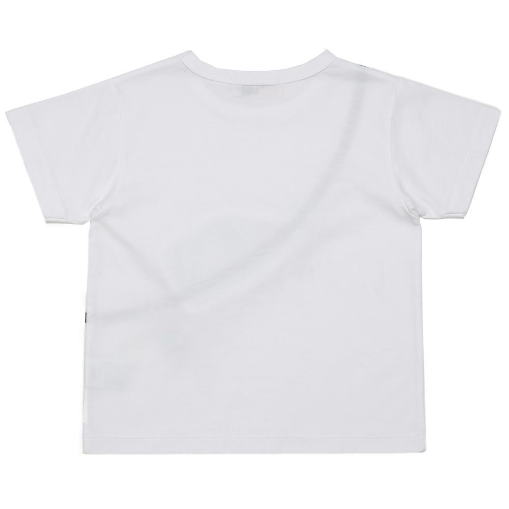 ベビー服 男の子 ポシェット風 立体 乗り物 モチーフ Tシャツ オフホワイト(11) 背面