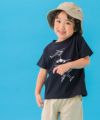 ベビー服 男の子 綿100％ 空飛ぶ 乗り物 デザイン Tシャツ ネイビー(06) モデル画像全身