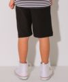 ベビー服 男の子 綿100％ ロゴ ハーフ丈 パンツ ブラック(00) モデル画像1