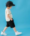 ベビー服 男の子 綿100％ ロゴ ハーフ丈 パンツ ブラック(00) モデル画像3