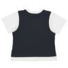 子供服 男の子 ワッフル素材 ベスト 重ね着風 Tシャツ ネイビー(06) 背面