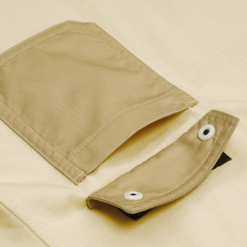 子供服 男の子 ロゴアップリケ ＆ フタつき ポケット Tシャツ ベージュ(51) デザインポイント2