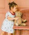 ベビー服 女の子 襟付き さくらんぼ リボン ワンピース