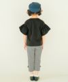 子供服 女の子 ロゴアップリケ チュール 半袖 Tシャツ ブラック(00) モデル画像2