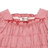 子供服 女の子 ギンガムチェック シャーリング フリル Tシャツ レッド(03) デザインポイント1