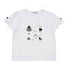 ベビー服 女の子 ドレス＆バッグ 小物プリント 綿100％ Tシャツ オフホワイト(11) 正面