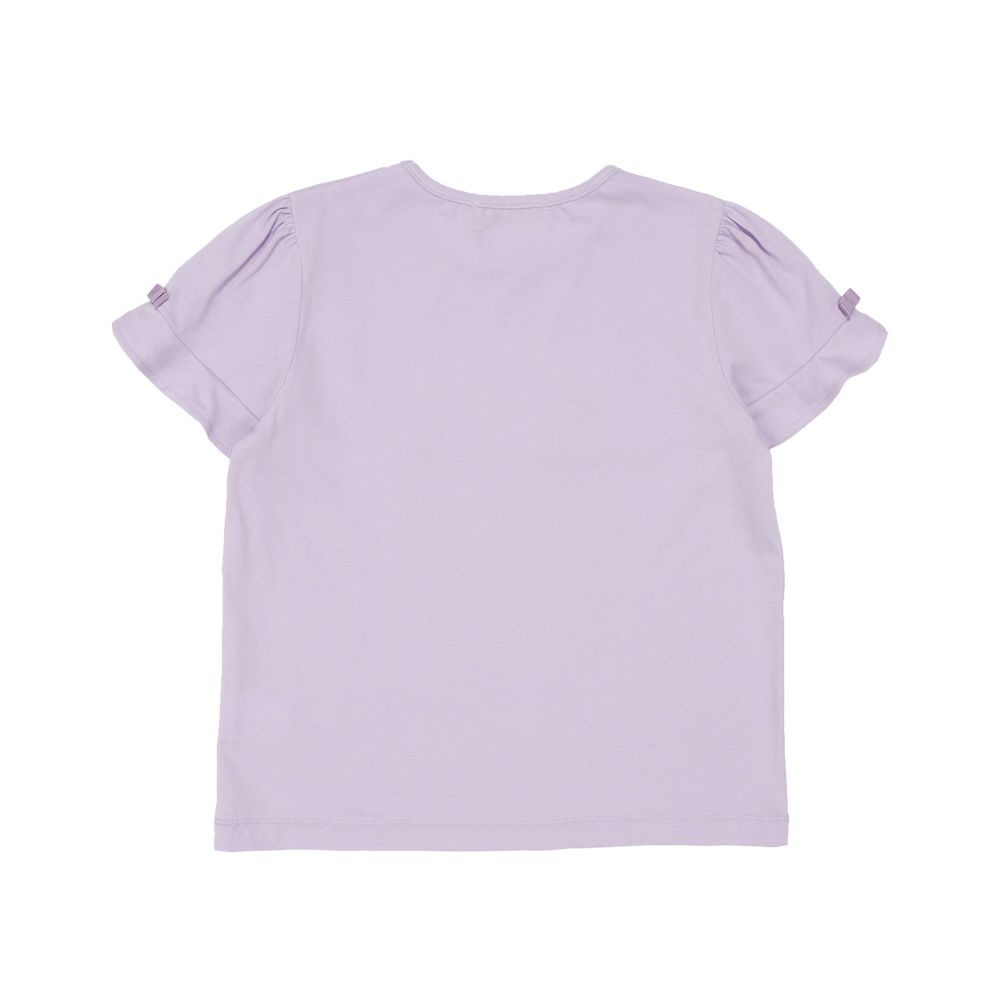 ベビー服 女の子 ドレス＆バッグ 小物プリント 綿100％ Tシャツ パープル(91) 背面