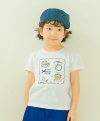 子供服 女の子 刺繍 ＆ アップリケ ティーカップ 半袖Tシャツ